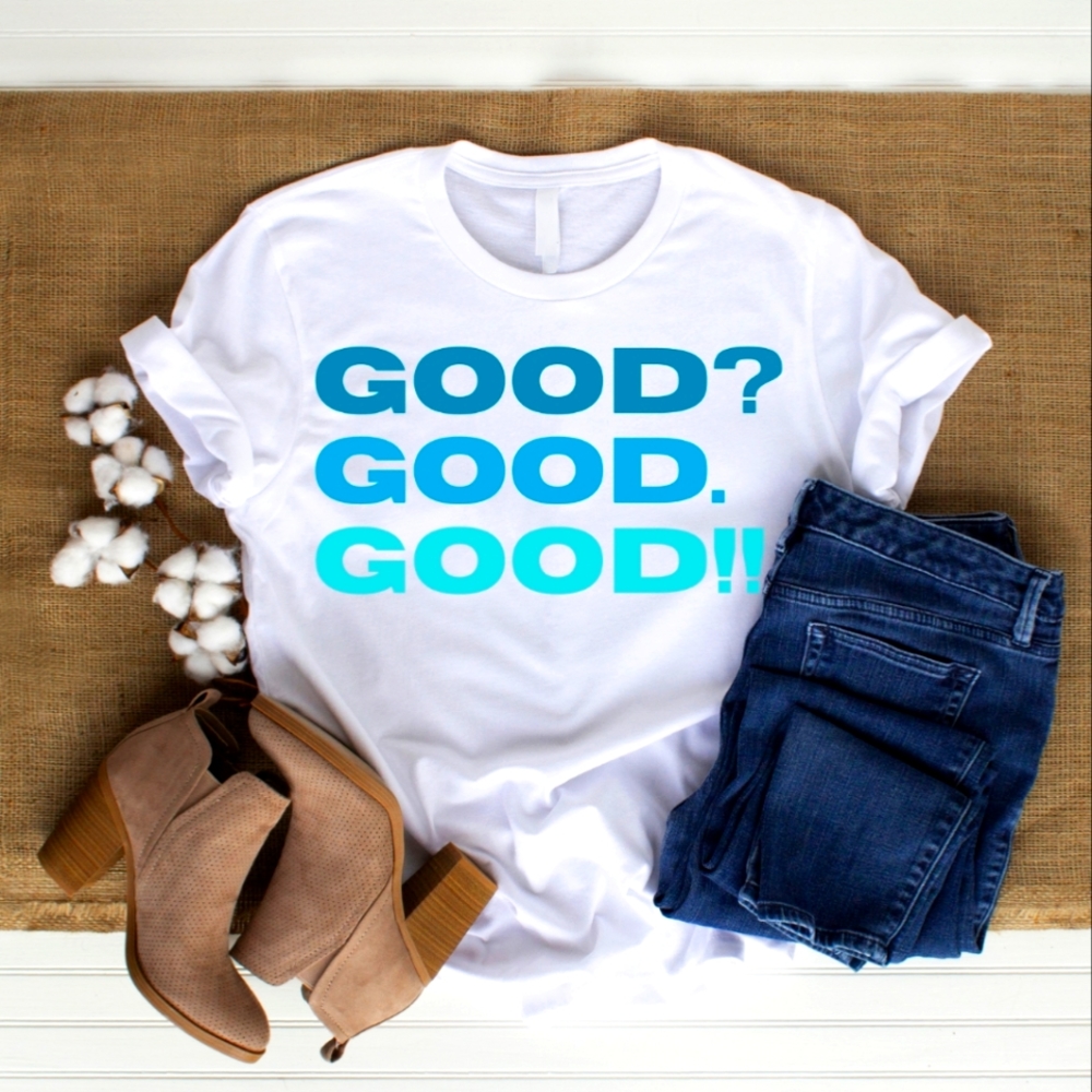 NWT It's All Good! Fitted Short Sleeve Cotton Crew Tee Multiple Sizes